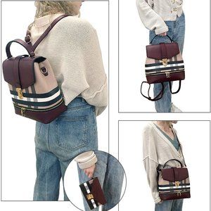 NWOT Faux Leather Shoulder Bag Mini Backpack for Women 2pc SOOOO CUTE